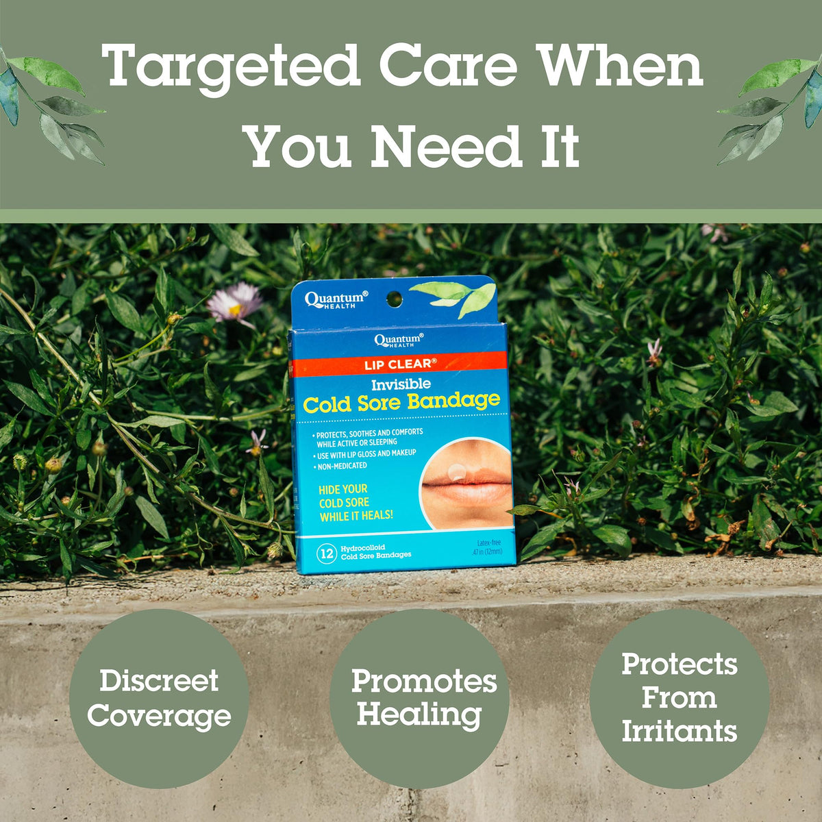 Cold Sore Healing Patches, 12 Bandages M327