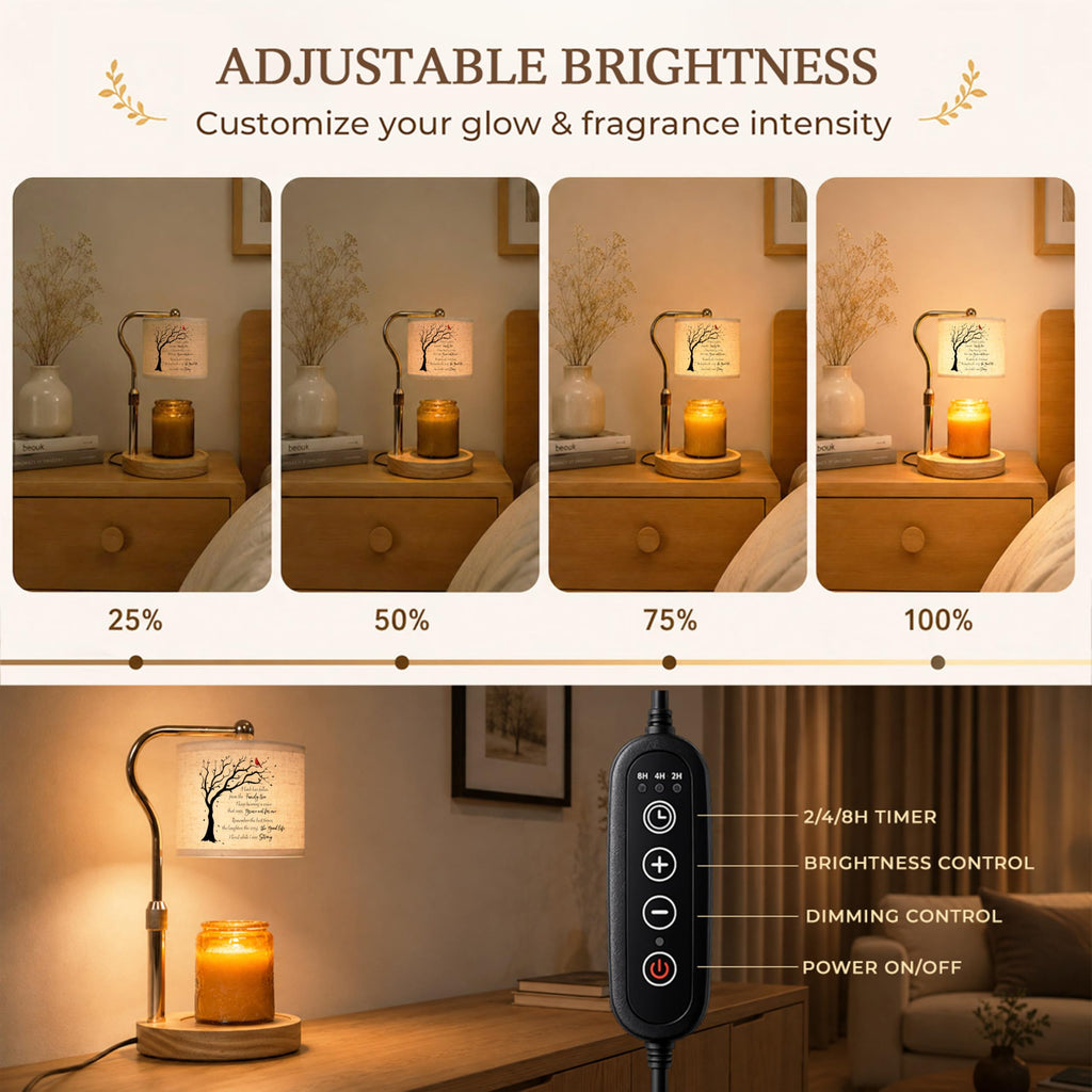 Candle Warmer Lamp with Timer Dimmable Adjustable Height F142096