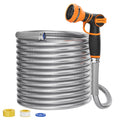100ft Stainless Steel Garden Hose with Spray Nozzle D426