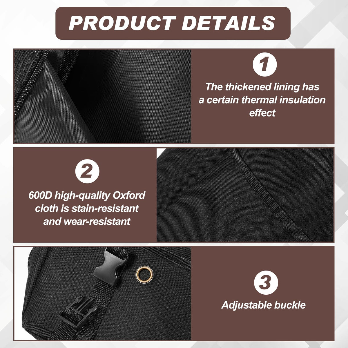 2 Pcs Waterproof Saddle Bag with Pocket S835478
