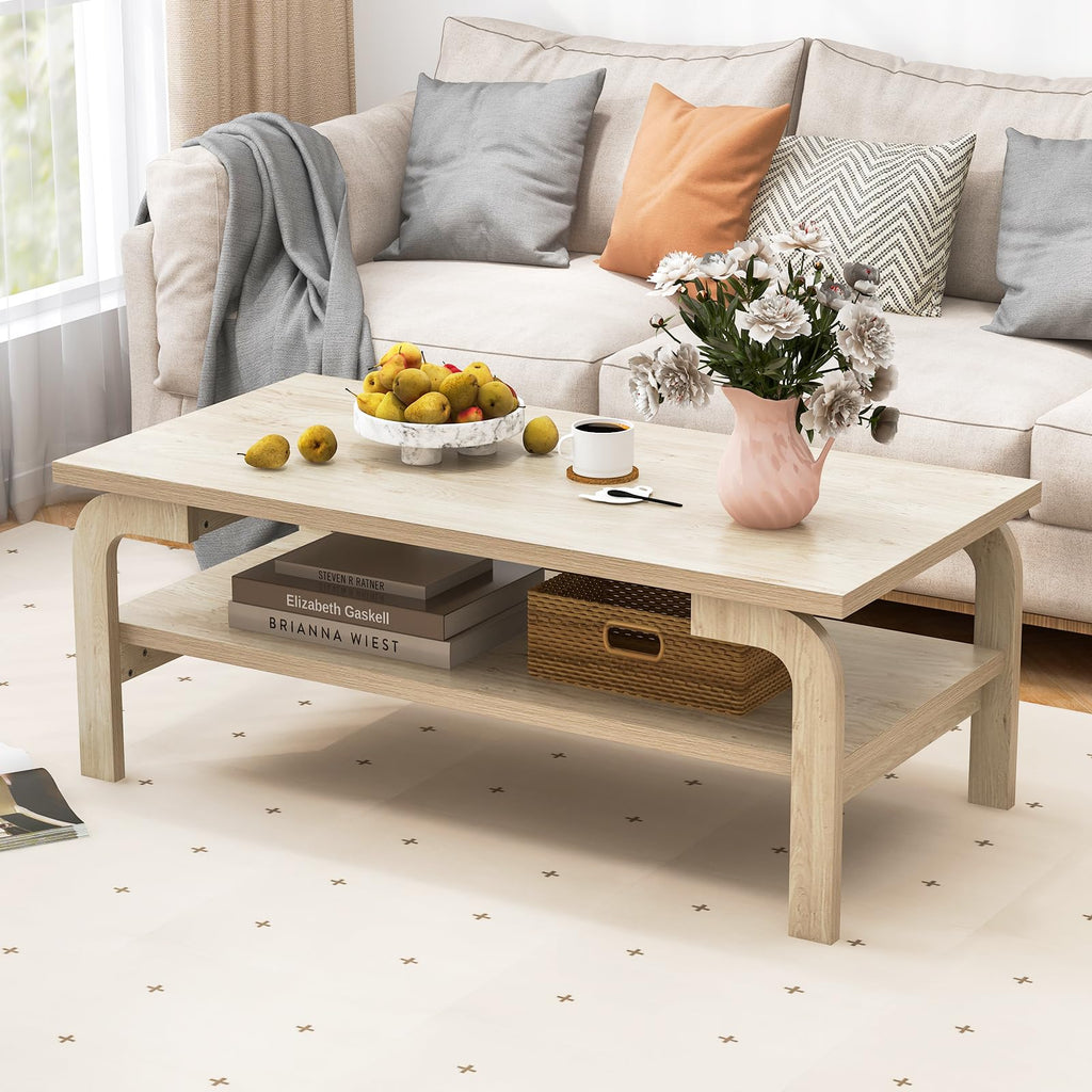 2-Tier Coffee Table with Storage R63351