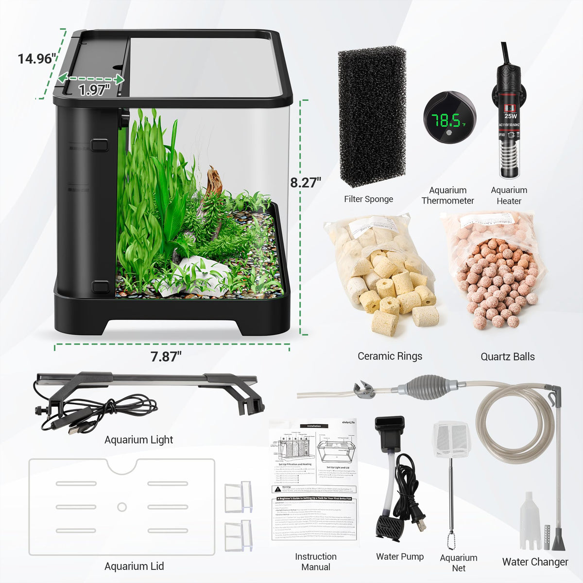 3.5 Gallon Betta Fish Tank R74018
