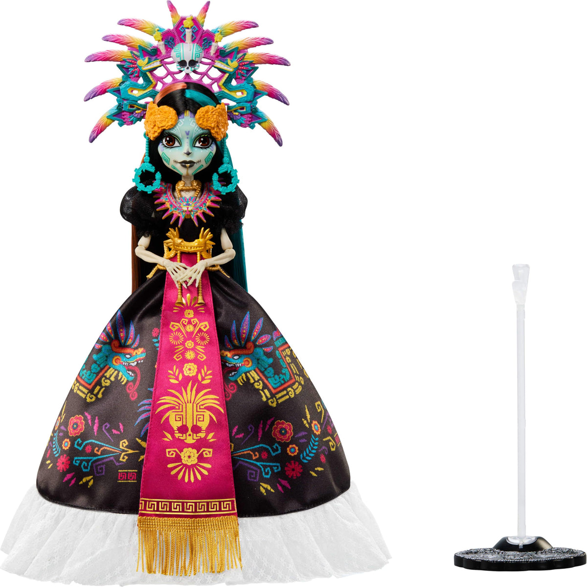 Collectible Doll with Gown, Headdress and Necklace P70250