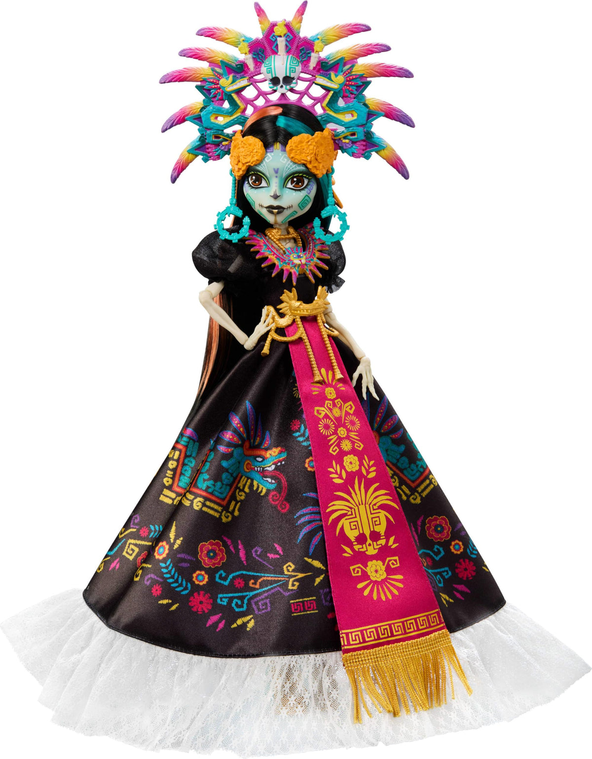 Collectible Doll with Gown, Headdress and Necklace P70250