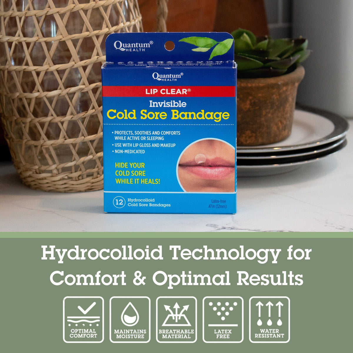 Cold Sore Healing Patches, 12 Bandages M327
