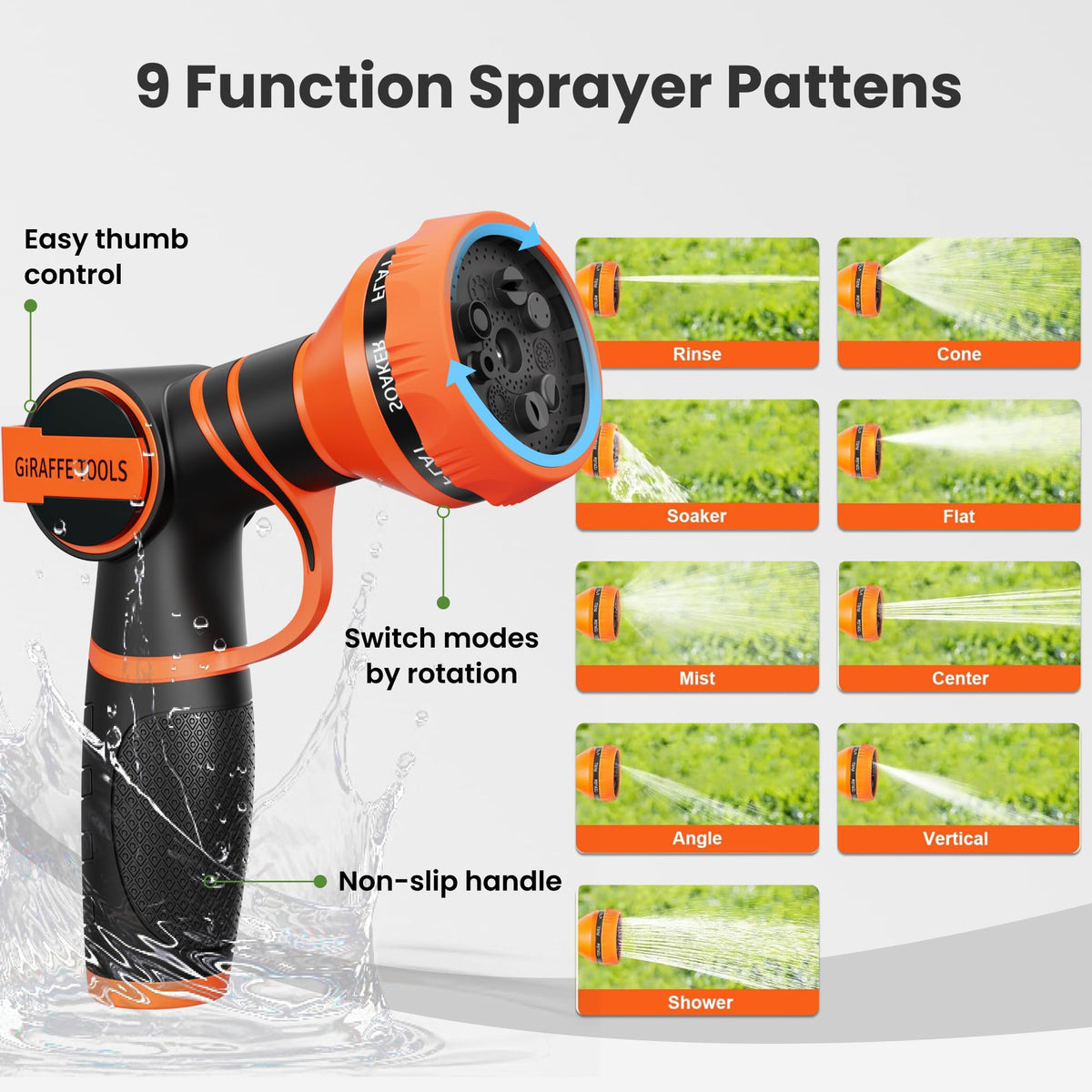 100ft Stainless Steel Garden Hose with Spray Nozzle D426