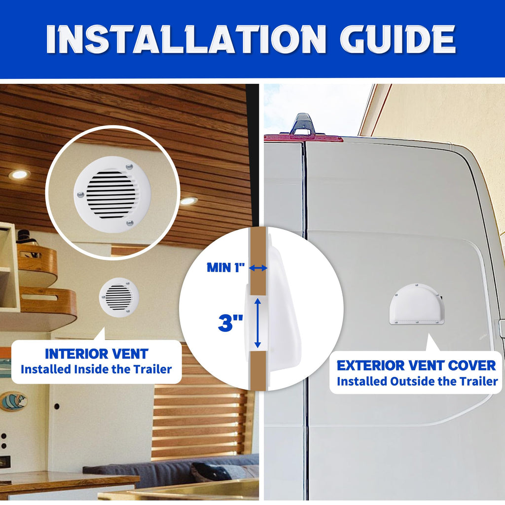 RV Vent Covers with Mounting Hardware G9026