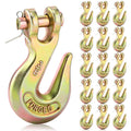 15 Pack 3/8 Inch Grade 70 Forged Steel Clevis Grab Hooks I845901