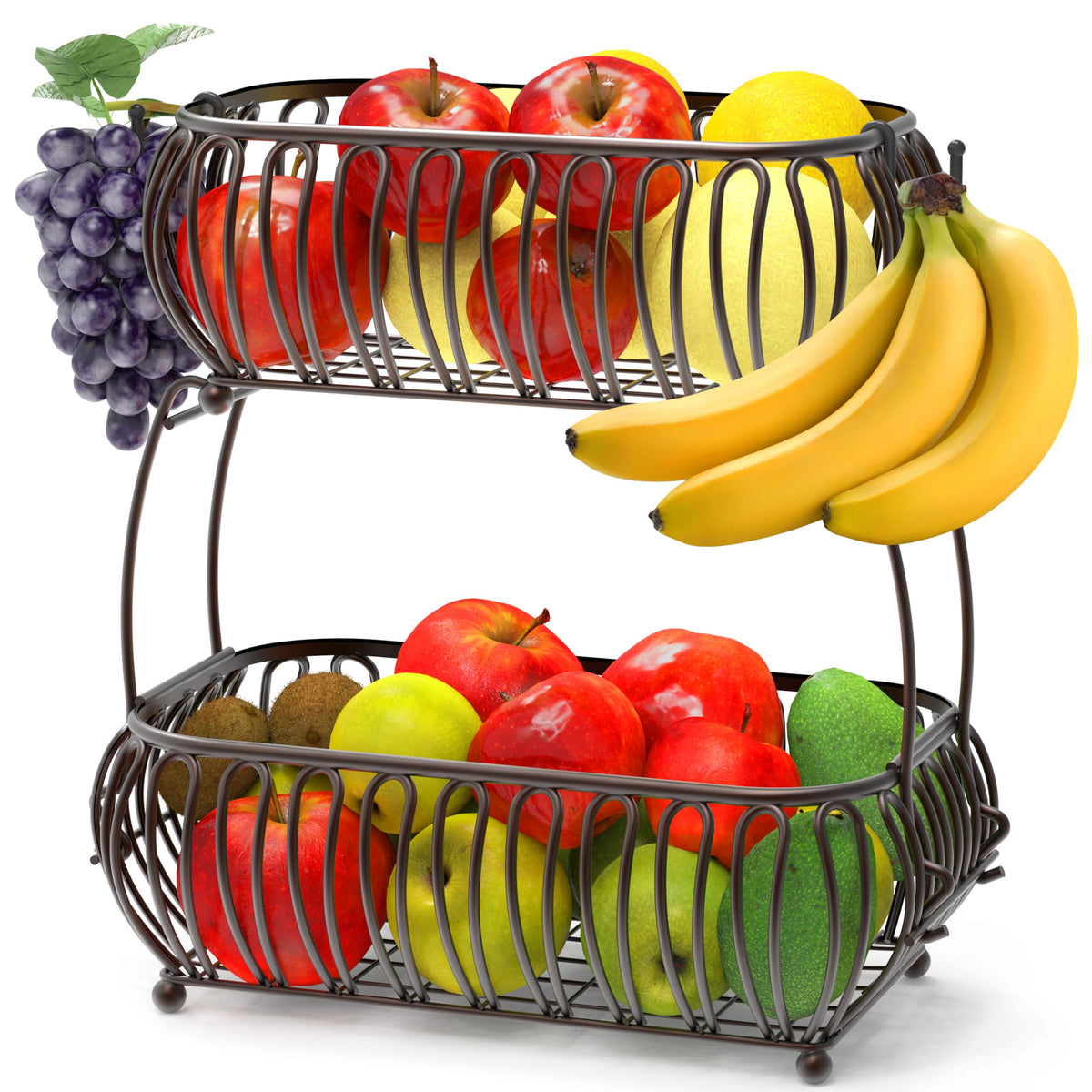 2-Tier Countertop Fruit Basket Holder I537499