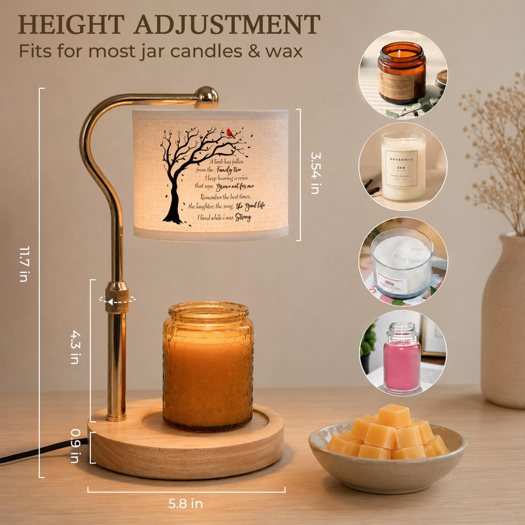 Candle Warmer Lamp with Timer Dimmable Adjustable Height F142096