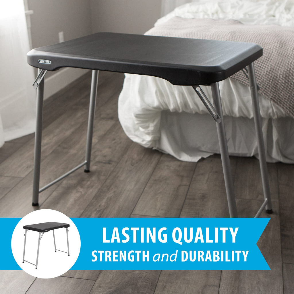 Black and Silver Compact Folding Table A707251