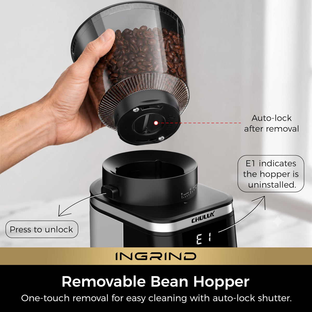 Electric Coffee Grinder with 60 Grind Settings Z859273