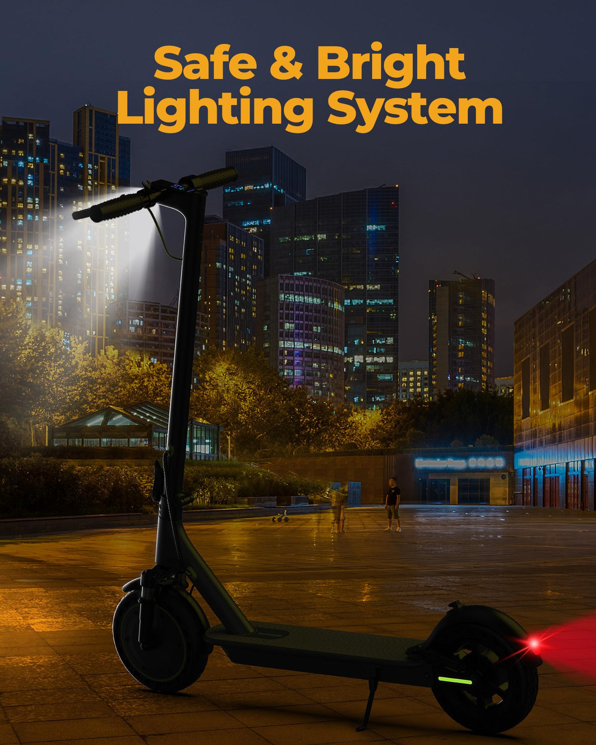 Electric Scooter with Solid Tires, Double Braking System W13076