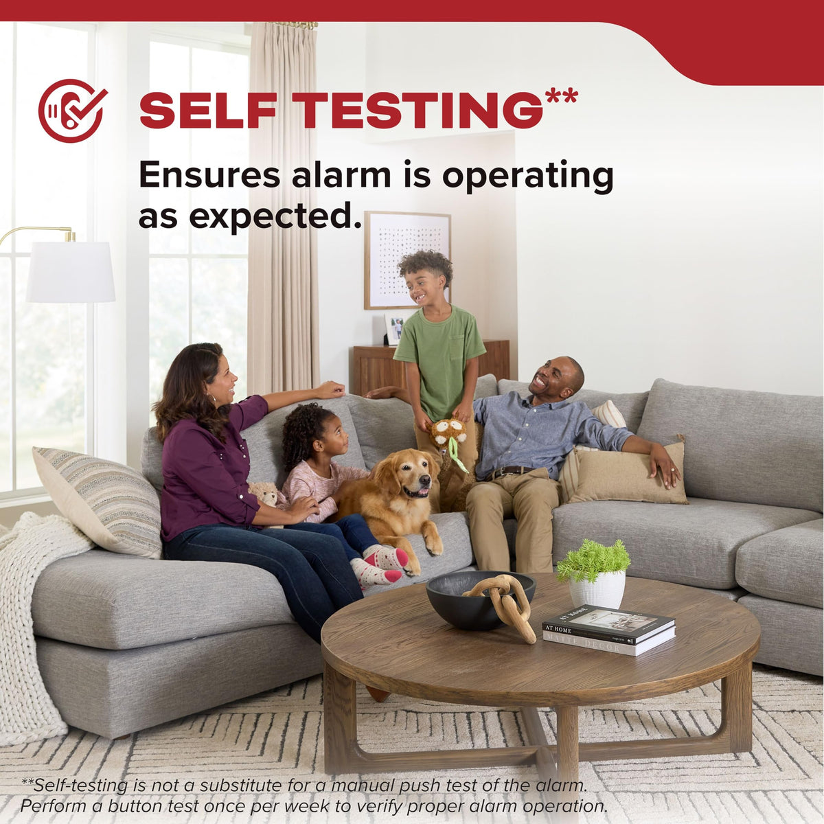 Smoke Detector, AA Battery-Powered, 3 Pack R31703