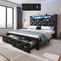 Full Size Bed Frame with 2 Storage Drawers W582969