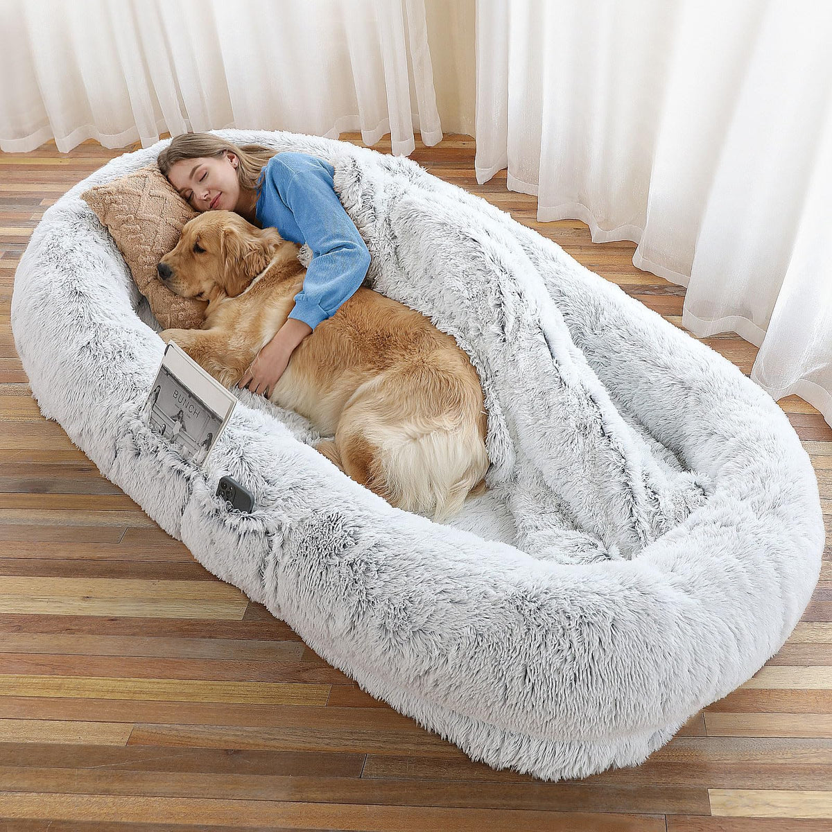 Grey Human Dog Bed C101078