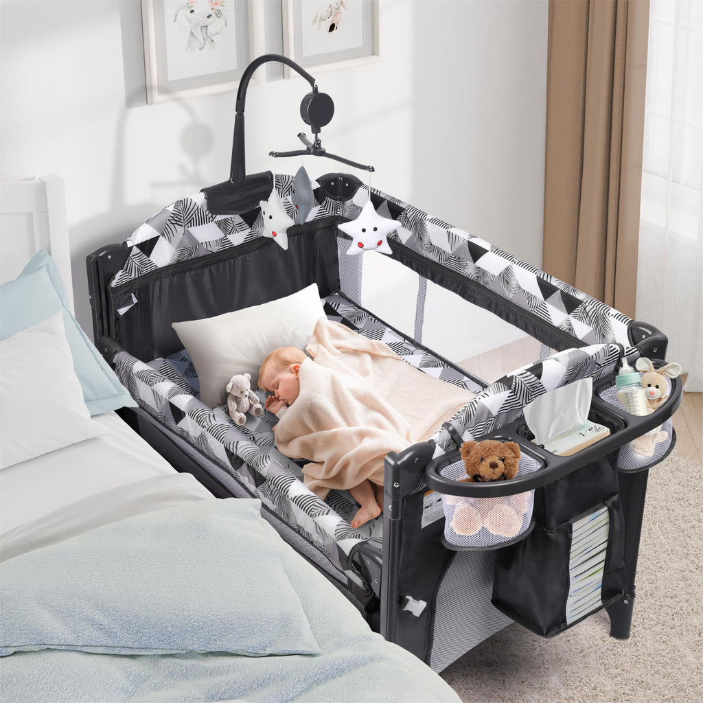 5-in-1 Baby Bassinet Bedside Sleeper with Changing Table N605