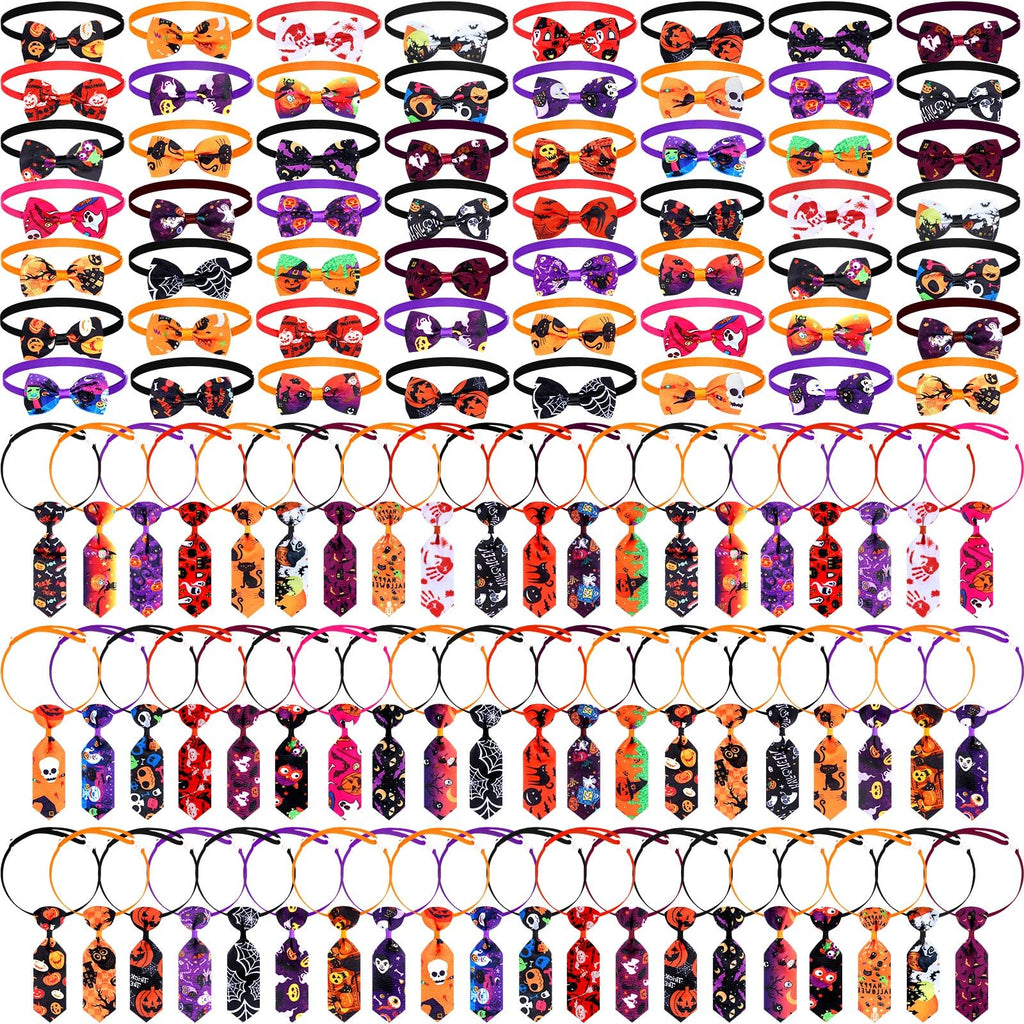 120 Pcs Halloween Dog Bow Ties X420