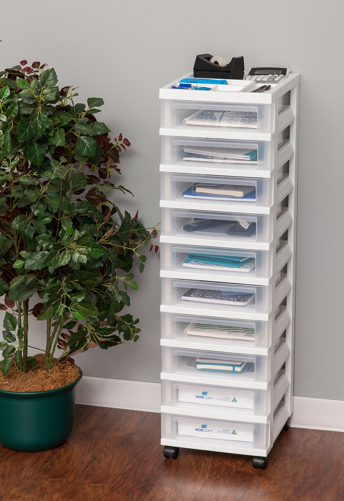 10 Drawer Rolling Storage Cart B698516
