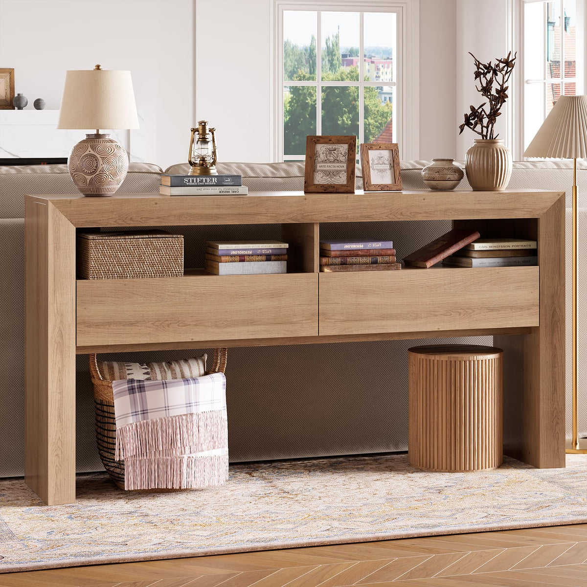 63" Console Table with 2 Drawers Q746