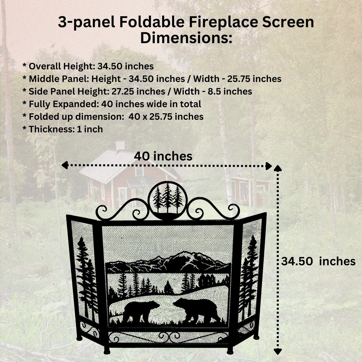 3-Panel Fireplace Screen Q556954