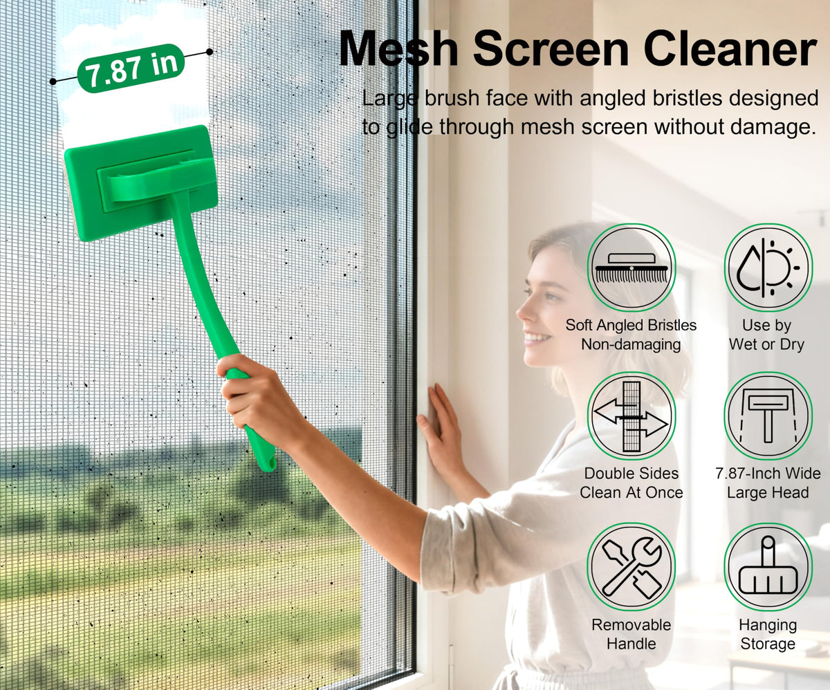 Mesh Screen Cleaner, Detachable Window Screen Cleaning Brush N208360
