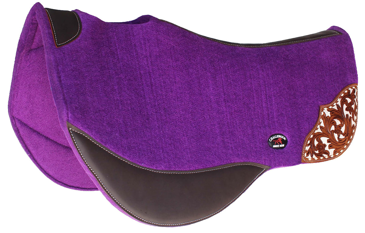 32" x 32" Western Contoured Wool Felt Saddle Pad Y68324